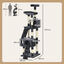 PawHut Árbol Rascador para Gatos Grande Altura 173 cm Árbol para Gatos Torre para Gatos con Nidos Escaleras Juguetes Colgantes y Postes de Sisal 49x49x173 cm Gris Oscuro, , large indicador imagen numero 3