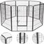 COSTWAY Parque de Metal Plegable para Perro Animales Barrera de Seguridad con Puerta y Cerradura para Cachorros de Jardín Interior Exterior, , large indicador imagen numero 4