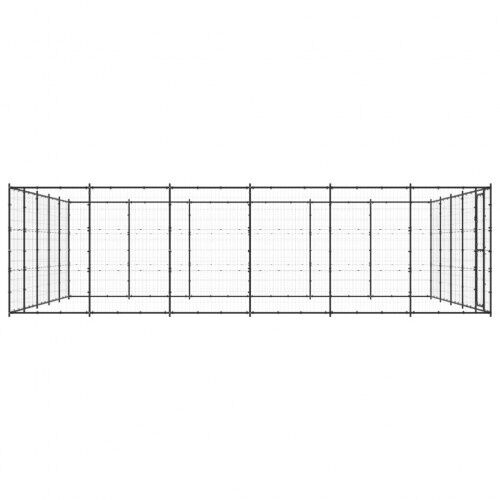 Vidaxl perrera con sistema de seguridad de cierre negro para perros, , large Imagen numero 9