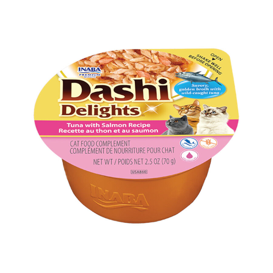 70 g Dashi Delights Lata At&uacute;n y Salm&oacute;n para gatos, , large Imagen numero 1