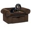 Vidaxl sofá con cajón marrón para perros, , large indicador imagen numero 1