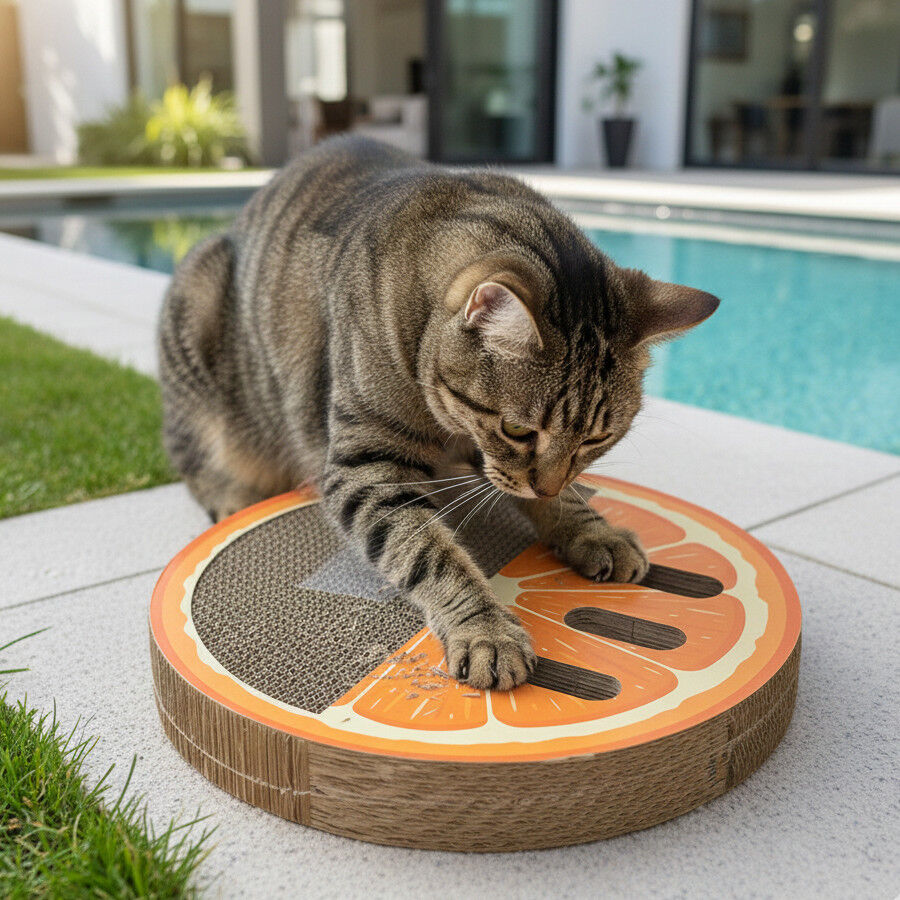 Summer Vibes Rascador Naranja Cart&oacute;n para gatos, , large Imagen numero 1