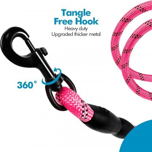 Edipets correa de adiestramiento con mango acolchado rosa para perros thumbnail