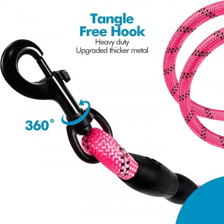 Edipets correa de adiestramiento con mango acolchado rosa para perros thumbnail