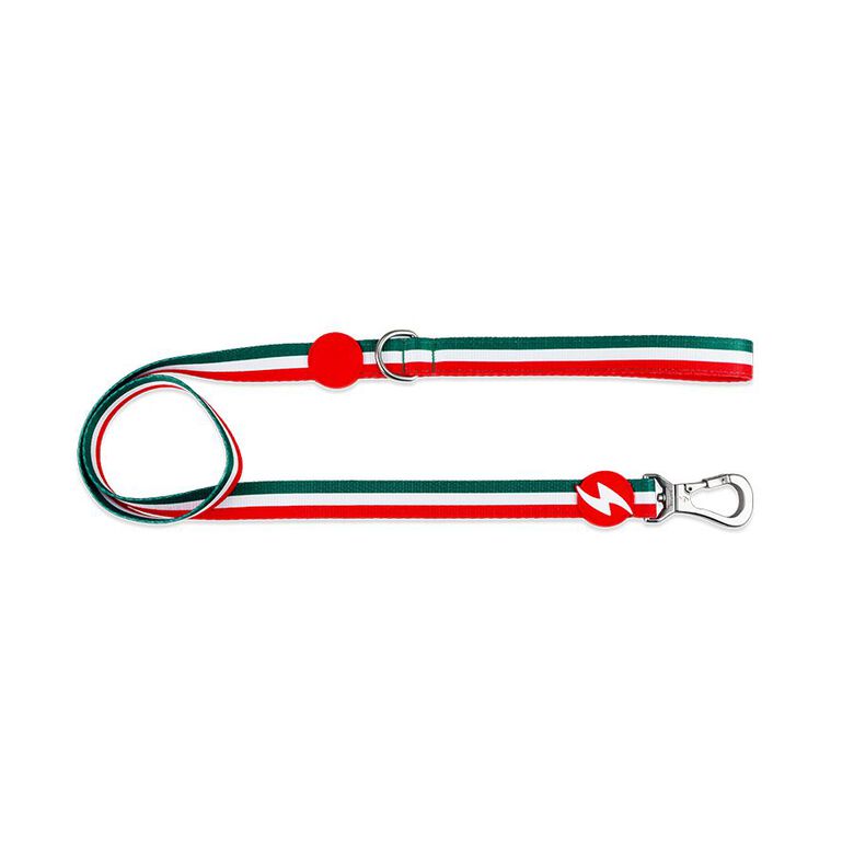 Dashi Stripes Correa Verde y Rojo para perros