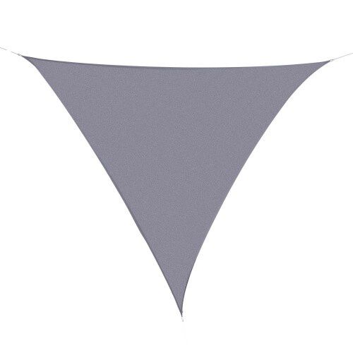 Toldo vela triangular para jard&iacute;n color Gris, , large Imagen numero 2