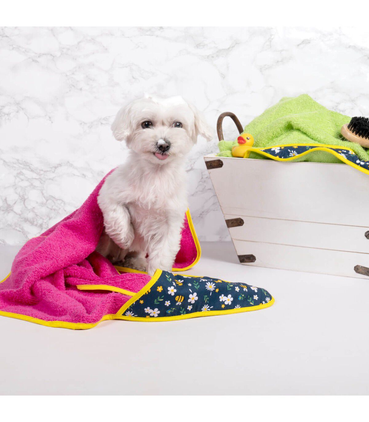 Toalla Capa de Ba&ntilde;o para perro Groc Groc Mandy Fucsia, , large Imagen numero 2