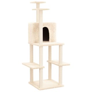 VidaXL Rascador con cueva color crema para gatos