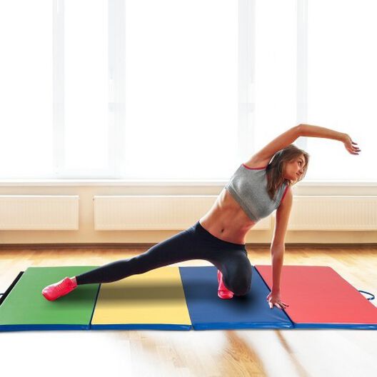 Colchoneta de gimnasia plegable con asa color Multicolor, , large image number null