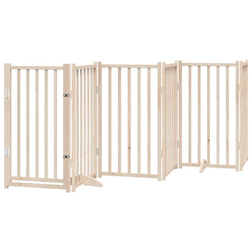 vidaXL Puerta para Perros Plegable Paneles Puerta Mascotas Madera de &Aacute;lamo, , large Imagen numero 6