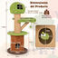 COSTWAY Árbol para Gatos en Forma de Hongo para Interior, Torre de 148 CM con 2 Condos, Perchero de Cuero, Pelotas, Postes de Sisal, Cueva Oculta, Cojines Desmontables, Centro de Actividades para Gatitos, , large indicador imagen numero 4