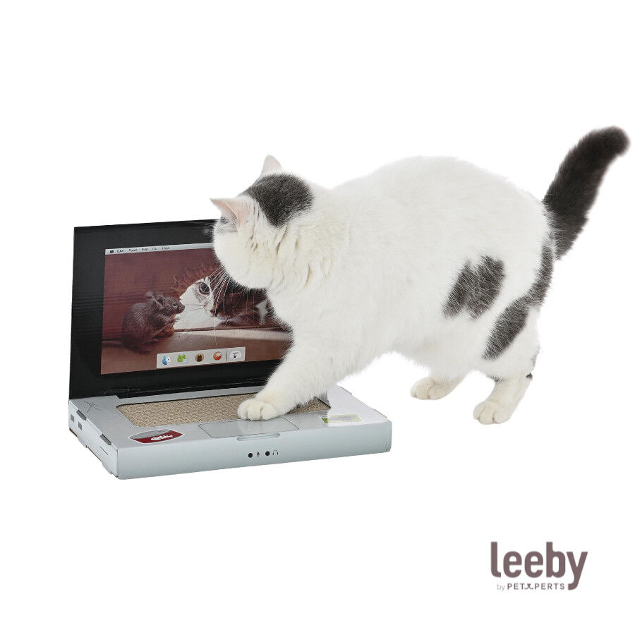 Leeby Lola rascador de cartón en forma de ordenador para gatos thumbnail
