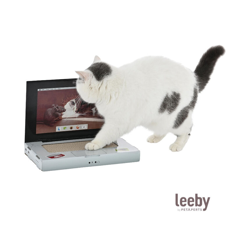Leeby Lola rascador de cartón en forma de ordenador para gatos thumbnail