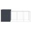 vidaXL Gallinero con corral acero galvanizado gris 165x863x181 cm, , large indicador imagen numero 19