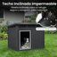 COSTWAY Caseta para Perros Exterior, Casa para Perros de Pl&aacute;stico con Puerta, Techo Inclinado Abatible, Rejillas de Ventilaci&oacute;n, Mueble Perrera para Mascotas, 81 x 64 x 61 cm, Negro, , large indicador imagen numero 4
