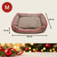 Wonder Christmas Cama Navideña Marrón y Roja para perros, , large indicador imagen numero 4