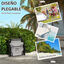 Outsunny Tumbona Plegable Tumbona de Jardín con Respaldo Ajustable en 4 Niveles Orificio de Lectura y Reposacabezas para Terraza Piscina 194x72x31 cm Crema, , large indicador imagen numero 5