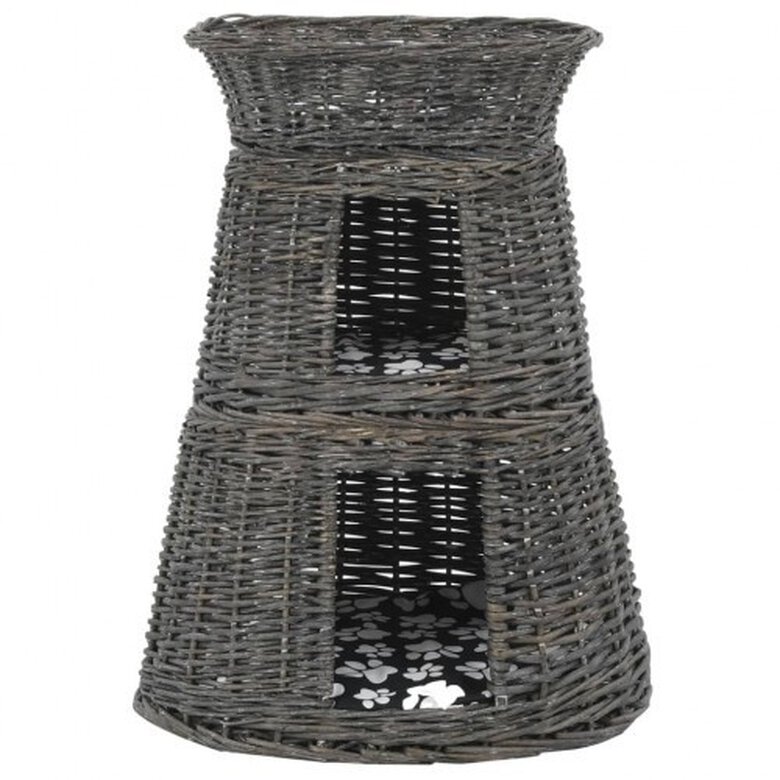 Cesta con cojines de sauce para gatos color Gris, , large image number null