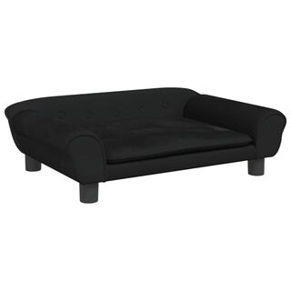 Vidaxl Sofá Cama terciopelo negro para perros