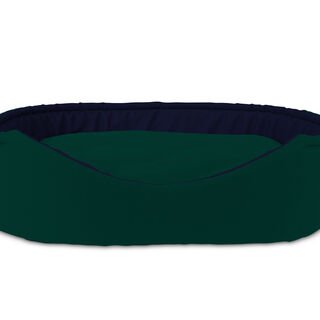Gauty Cama Oval Tela de sarga  Verde y azul para Perros y Gatos 