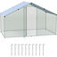 COSTWAY Gallineros Grandes XL, 3x1,7x1,9 m, Gallinero para Exterior de 5 ㎡ con Techo Oxford, Malla Hexagonal, Puerta con Cerradura y Estacas, Jaula para Gallinas, Aves, Patos, Gansos, Cero Galvanizado, , large indicador imagen numero 1