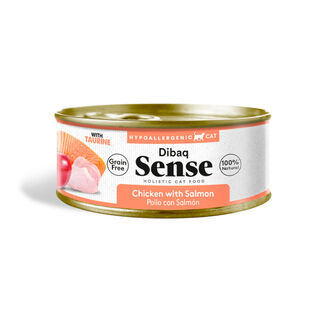 Dibaq Sense Hypoallergenic Grain Free Pollo y Salmón lata para gatos