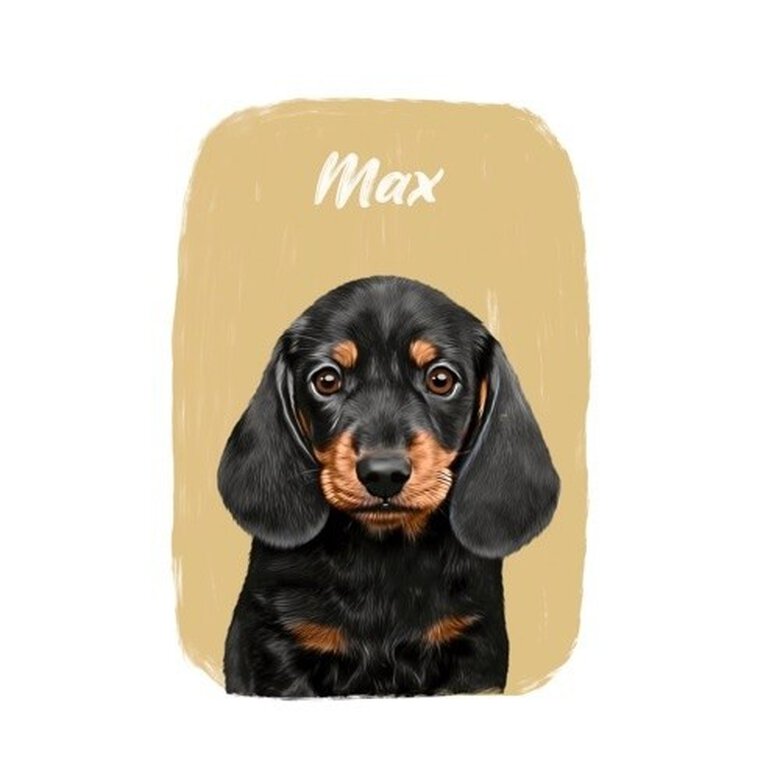 Mascochula max retrato personalizado realista en digital con tu mascota mostaza, , large image number null