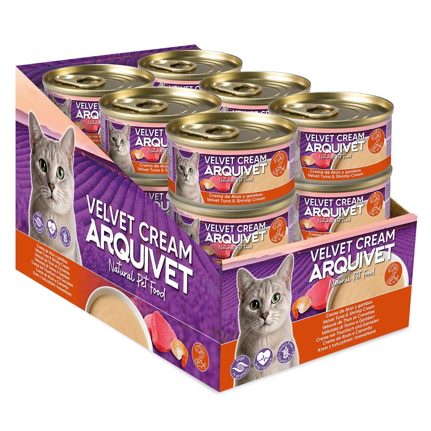 Crema de At&uacute;n y gambas - Velvet Cream para gatos - 80g, , large Imagen numero 4