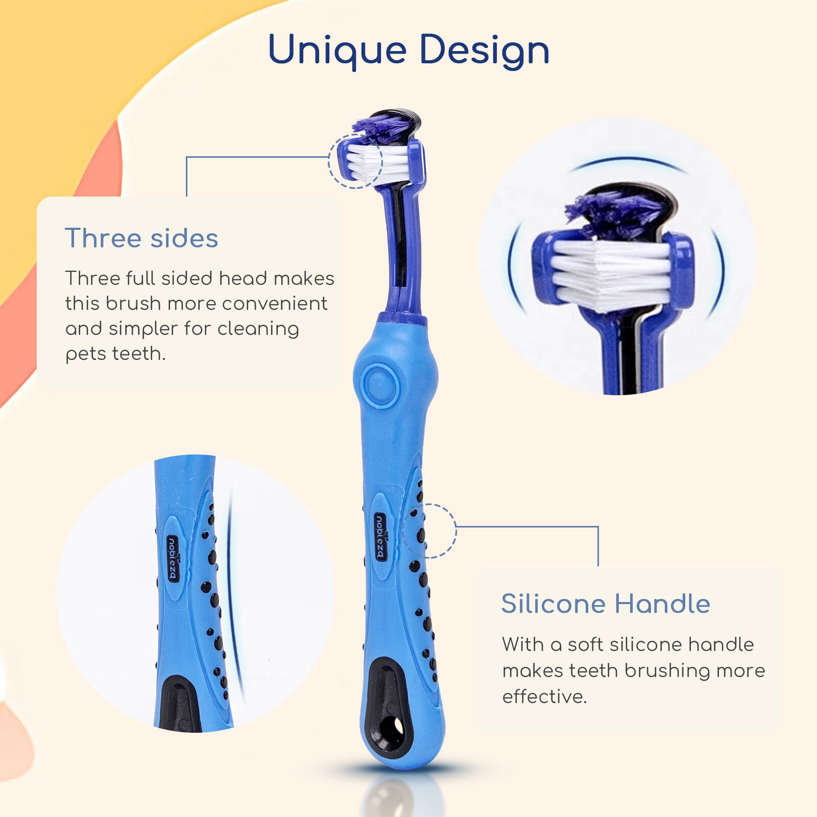 Nobleza Cepillo de dientes de dedo para perros thumbnail