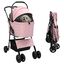 vidaXL Carrito Plegable para Mascotas Ajustable Rosa 78 x 54 x 101 cm, , large indicador imagen numero 6