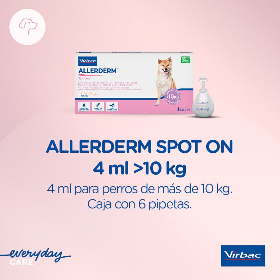 Virbac Allerderm spot on Pipetas dermatológicas para el cuidado de la piel Perros y Gatos. thumbnail