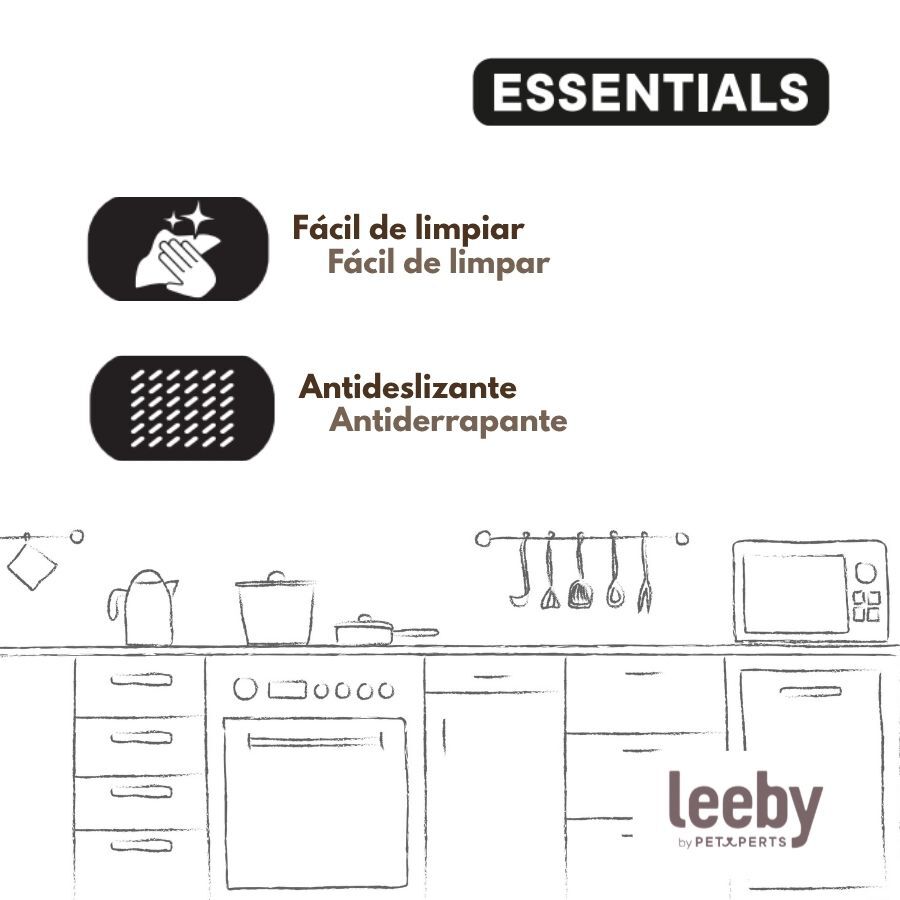 Leeby Comedero Doble de Acero Inoxidable con Soporte para perros y gatos, , large Imagen numero 6