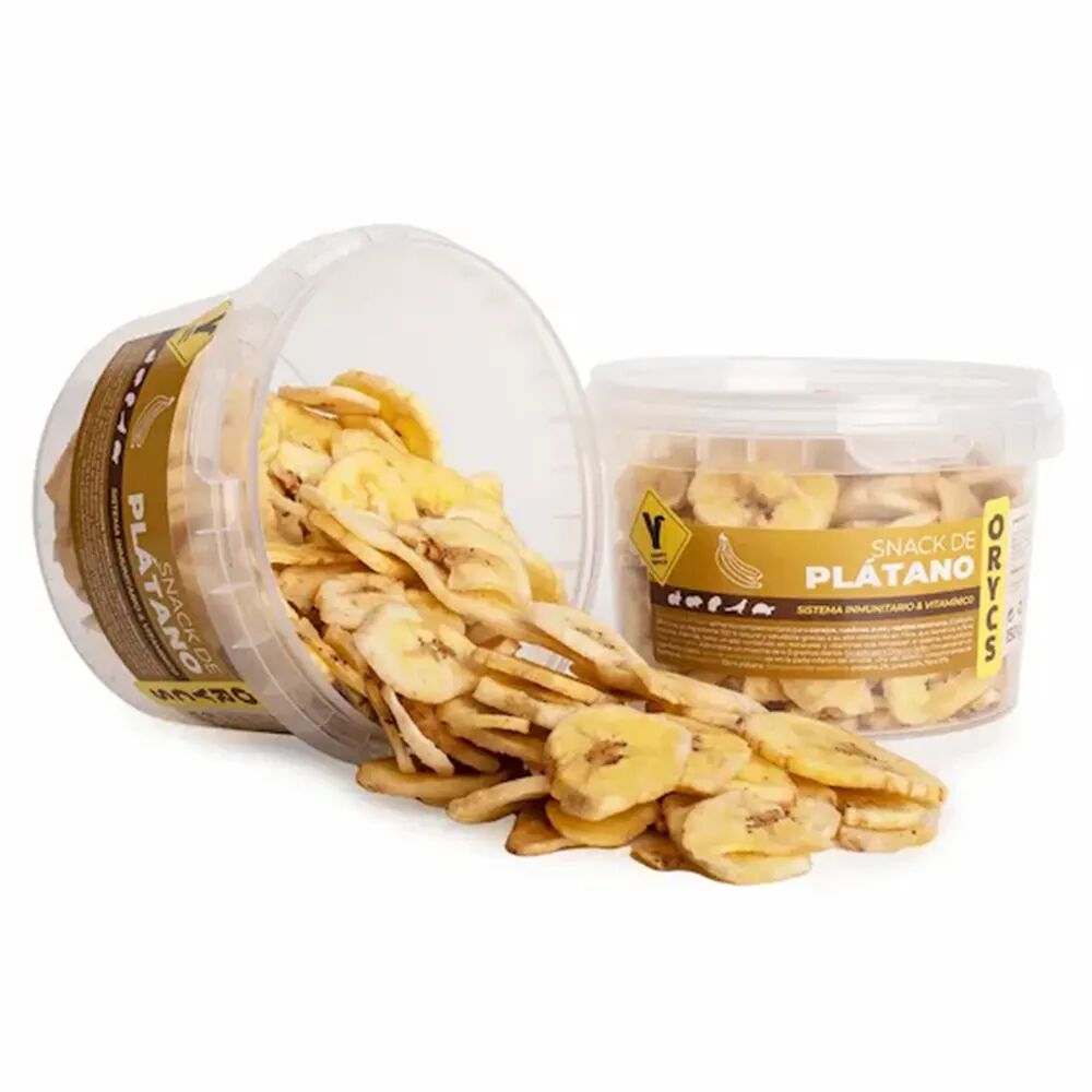 Snack Pl&aacute;tano ORYCS alimento complementario para conejos, roedores, aves y reptiles herb&iacute;voros 145 g, , large Imagen numero 1