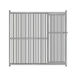 Panel frontal de barras para perrera color Metal
