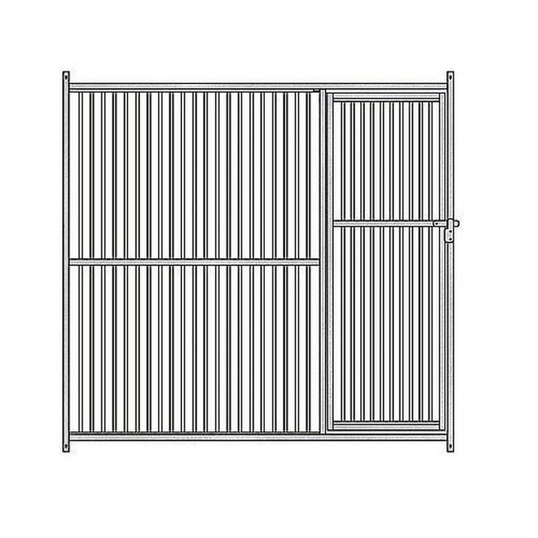 Panel frontal de barras para perrera color Metal, , large image number null