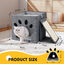 Nobleza Cueva Plegable para Gatos, Casa para Gatos Interior de 2 Capas, Cubo Multifuncional para Gatos con Tabla Rascadora Extraíble y Bola, Cama para Gatos, 35 x 30 x 30 cm Cat Bed, Gris, , large indicador imagen numero 2