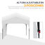 Outsunny Carpa Plegable 3x3 m Cenador de Jardín con Altura Ajustable 1 Pared Lateral Impermeable 4 Bolsas de Arena y Bolsa de Transporte Gazebo para Exterior Patio Fiestas Blanco, , large indicador imagen numero 5