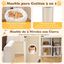 COSTWAY Barril Rascador de 4 Niveles para Gatos, Postes rascadores para Gatos con Cama de Percha Removible, Tablero Rascado de Sisal, &Aacute;rbol Rascador para Gato Interior, Cueva para Gatitos (De Sisal), , large indicador imagen numero 4