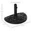 Outsunny Base para Sombrilla Semicircular Peso 9 kg Soporte Parasol de Jardín Apto para Mástil de 35mm/38mm/48mm Relleno de Cemento para Terraza Patio 50x32x32 cm Negro, , large indicador imagen numero 3