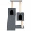 vidaXL Rascador para gatos con postes de sisal gris oscuro 82 cm, , large indicador imagen numero 2