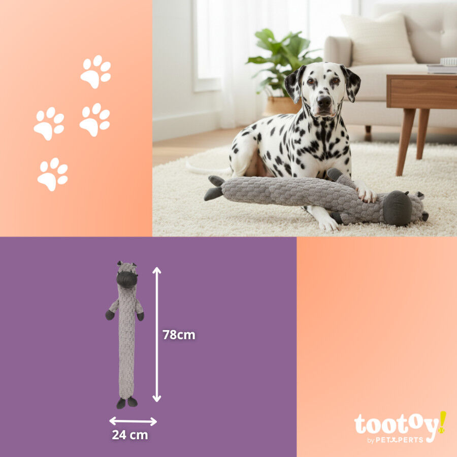 Tootoy! Hipop&oacute;tamo Largo de Peluche con Sonido para perros, , large Imagen numero 4