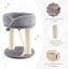 COSTWAY Árbol Rascador para Gatos, Altura 53 cm, Torre para Gatos 4 en 1 con Plataforma, Base Acolchada, Bola de Juguete y Cuerda de Sisal, Poste de Rascado (Gris), , large indicador imagen numero 2