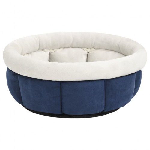 Vidaxl cuna redonda con coj&iacute;n azul para mascotas, , large Imagen numero 4
