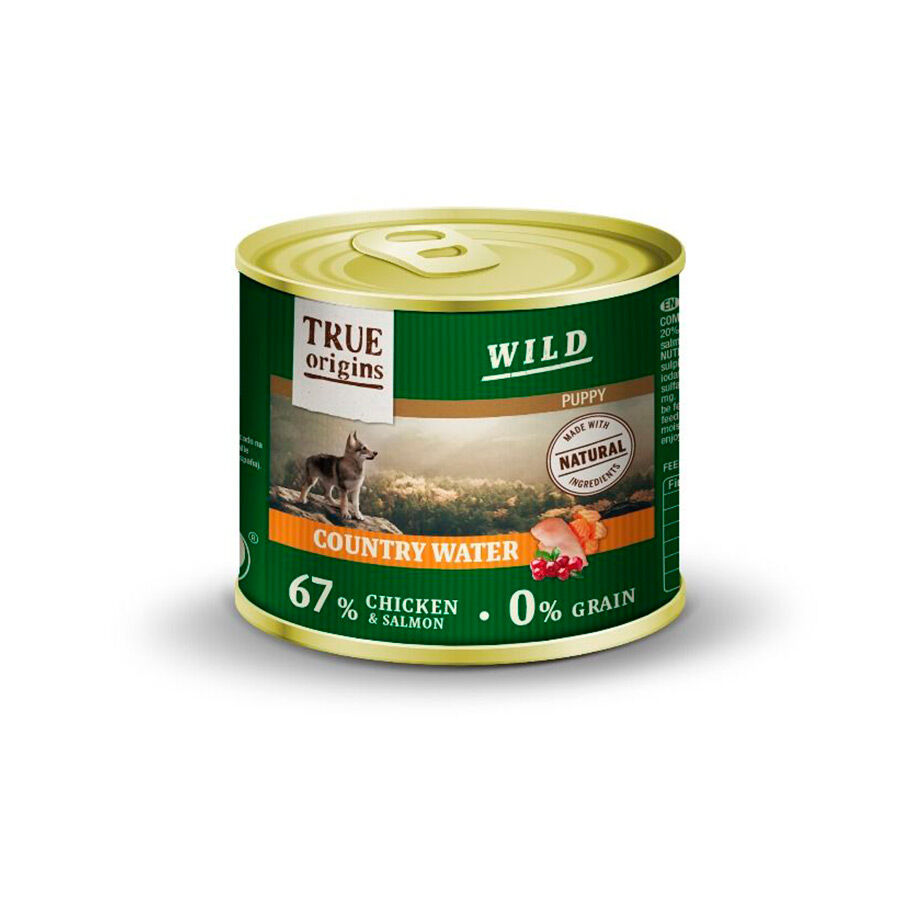 400 g True Origins Wild Puppy Country Water Pollo y Salm&oacute;n en pat&eacute; lata, , large Imagen numero 1