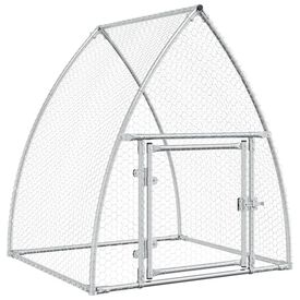 vidaXL Jaula para gallinas acero galvanizado plateado 100x105x120 cm