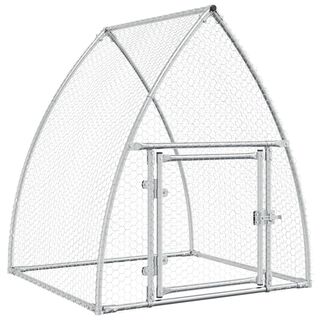 vidaXL Jaula para gallinas acero galvanizado plateado 100x105x120 cm