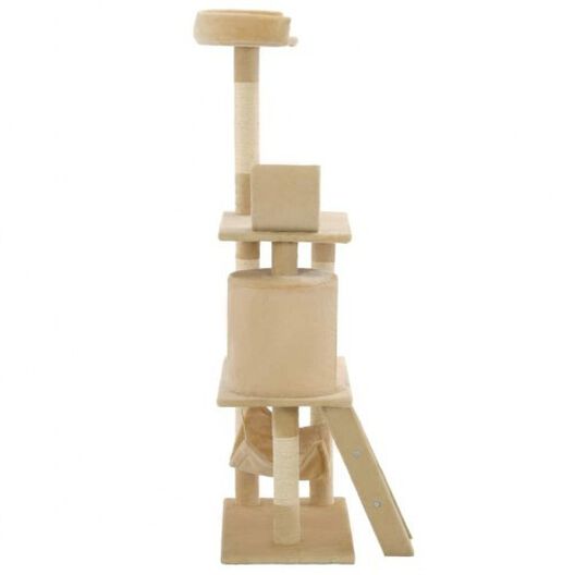 Rascador con poste de sisal para gatos color Beige, , large image number null