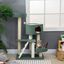 PawHut &Aacute;rbol Rascador para Gatos Altura 114 cm Torre para Gatos con 2 Camas Cueva Hamaca Plataforma Escalera Bolas Colgantes y Postes de Sisal 70x50x114 cm Verde, , large indicador imagen numero 2