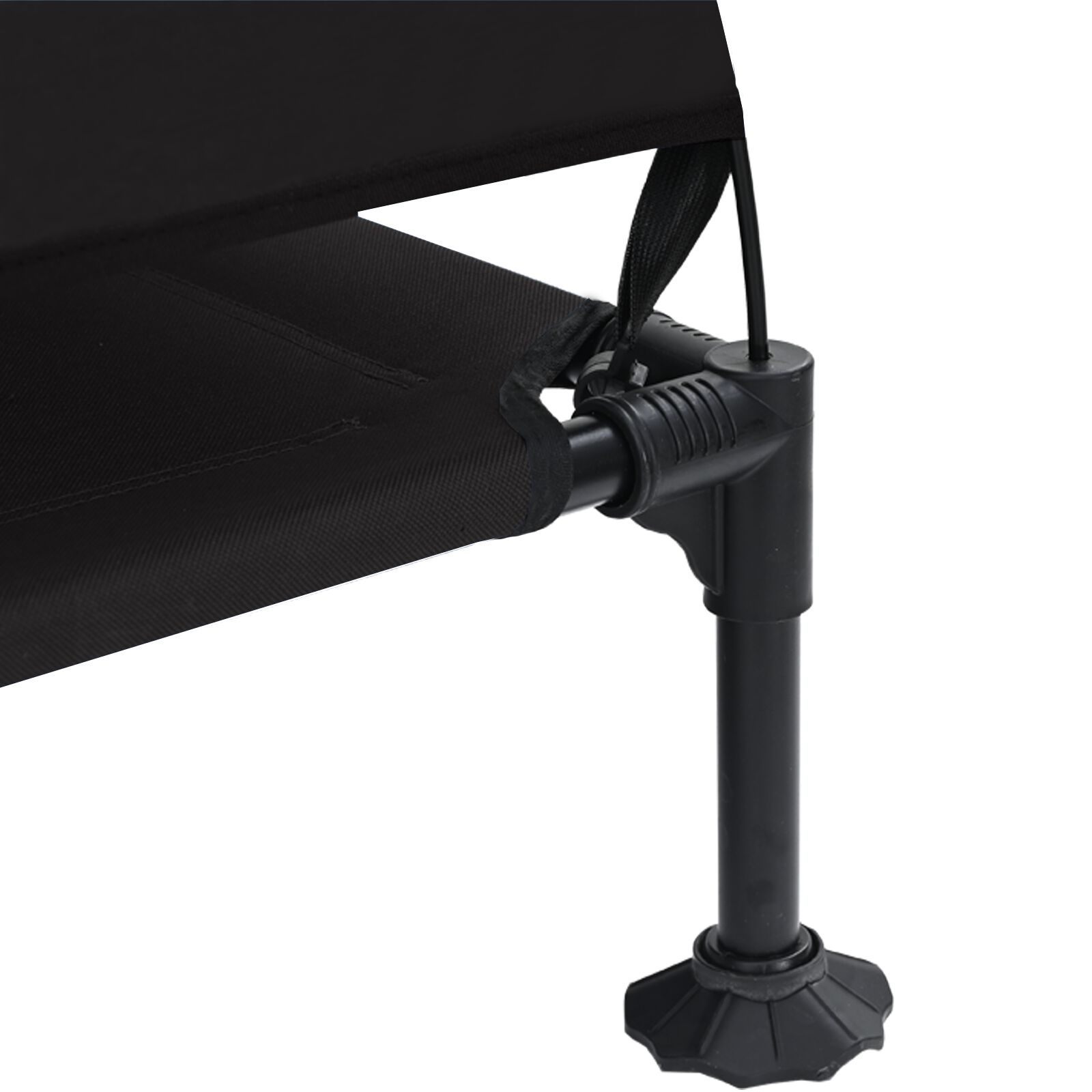 vidaXL Cama Elevada para Perros Negro 127 x 81 x 108 cm Tela y acero, , large Imagen numero 5