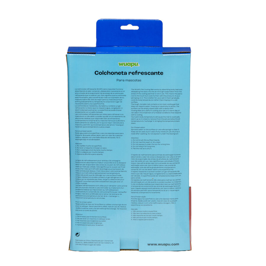 Wuapu Gel Refresh Azul Colchón refrescante para perros thumbnail